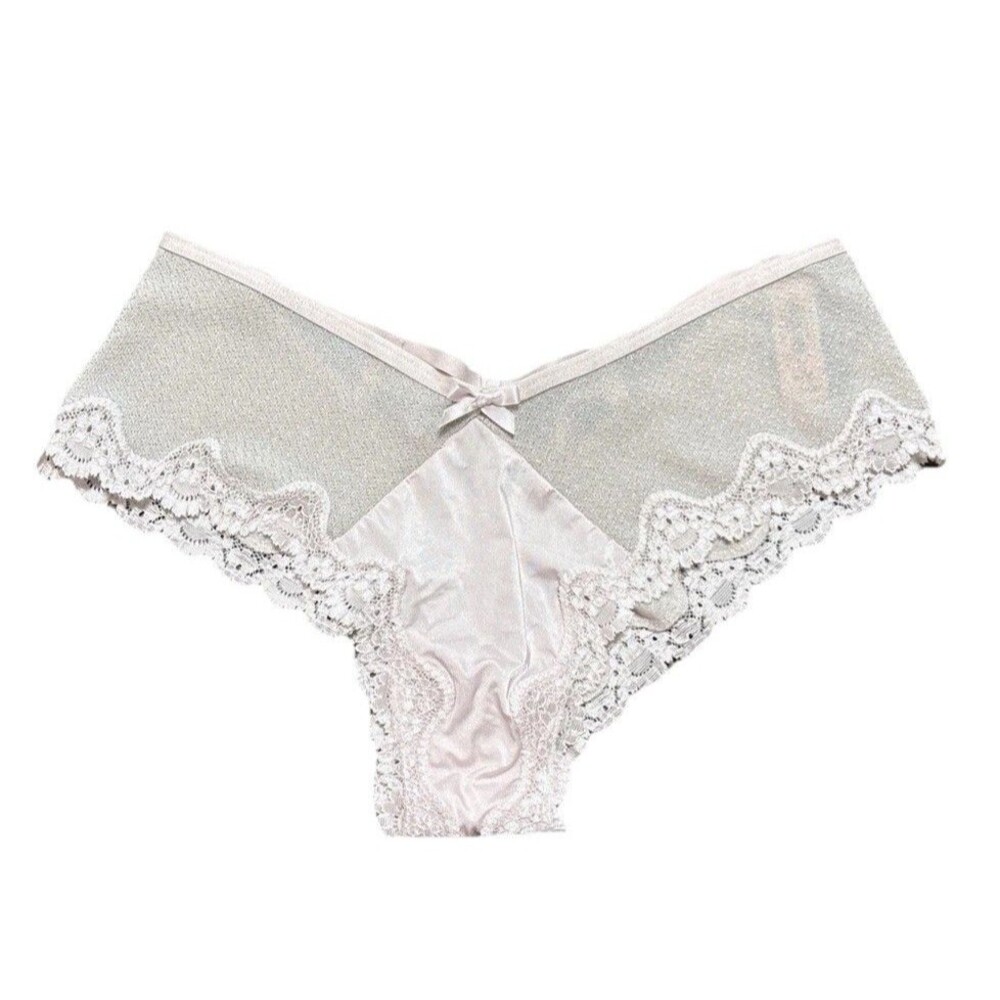 Victoria’s Secret Very Sexy Ice Pink Lace Strappy Back Cheeky Panty Medium NWT